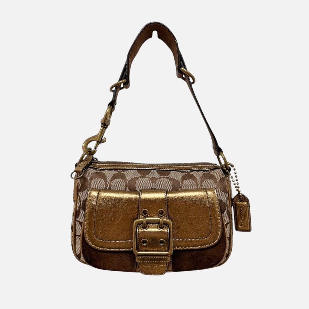 Coach Soho Buckle Special Edition Demi Hobo Bag Bronze Jacquard 1495
